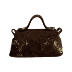 Kach Brown Suede & Gold Glitter splash