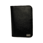 Individual Passport Holder - Black Shiny Pebble Grain