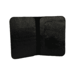 Individual Passport Holder - Black Shiny Pebble Grain