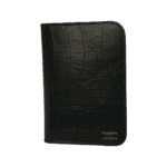 Individual Passport Holder - Black Crocco Print