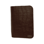 Individual Passport Holder - Brown Crocco Print