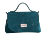 Mira Dark Teal & Black Diamond Print