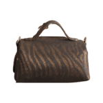 Mira Shiny Bronze & Black Zebra Print