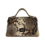 Mira Multi-colour python and Taupe Nappa