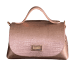 Mira Pearl Salmon Pink Croc Print