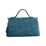 Mira Dark Teal & Black Diamond Print
