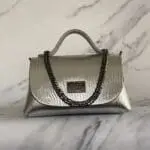 Mira Silver Wood Grain Print