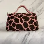Mira Pink & Brown Giraffe Print Pony