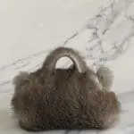 Kach Grey Brown Rabbit Fur