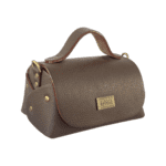 Mira Coffee Brown Pebble Grain Leather