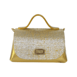 Mira Nappa & Gold & Silver Tweed Effect Leather