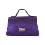 Mira Purple Metallic Micro Sequined Leather