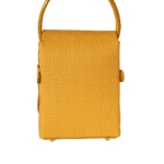 Dupe Yellow Check Print Leather