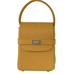 Dupe Yellow Check Print Leather