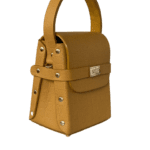 Dupe Yellow Check Print Leather