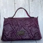 Mira Purple Python Silver Print Leather