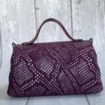 Mira Purple Python Silver Print Leather