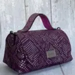 Mira Purple Python Silver Print Leather
