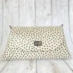 Mona Black And White Poka Dot Print Leather