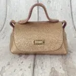 Kach Rose Gold Pebble Grain Leather