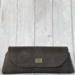 Lyla Brown Shiny Lizard Print Leather