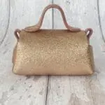 Kach Rose Gold Pebble Grain Leather