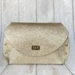 Mags Gold Crumpled Leather