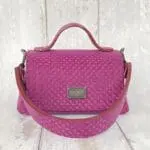 Mira XO Purple Diamond Abstract Leather