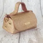 Kach Rose Gold Pebble Grain Leather