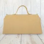 Mila Beige Check Embossed Leather
