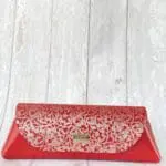 Lyla Red Epi-Lite And Silver Floral Leather