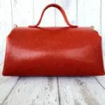 Mila Red Lizard Print Leather