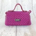 Kach Purple Diamond Abstract Leather