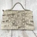Mira Grey And Cream Lizard Print Leather