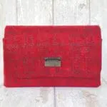Di'Ja Raspberry & Black Abstract Check Leather