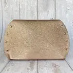 Mags Rose Gold Crumpled Print Leather