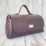 Mila Burgundy Pebble Grain Leather