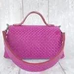 Mira XO Purple Diamond Abstract Leather