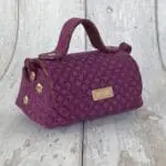 Kach Purple Diamond Abstract Leather