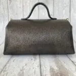 Mila Black & Bronze Pebble Grain Leather
