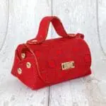 Kach Red Bulb Abstract On Suede