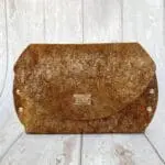 Mags Gold Glitter On Brown Suede