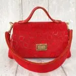 Mira XO Red Bulb Abstract On Suede