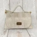 Mira XO Silver & White Two-Tone Tejus Print