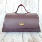Mila Burgundy Pebble Grain Leather