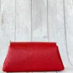 Mona Red Lizard Print Leather