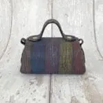 Kach Multicolour Rainbow Stripe Print on Suede