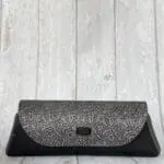 Lyla Black & Silver Snake Print And Black Embossed Haircell Leather