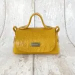 kach Yellow Crocco Leather