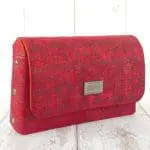 Di'Ja Raspberry & Black Abstract Check Leather